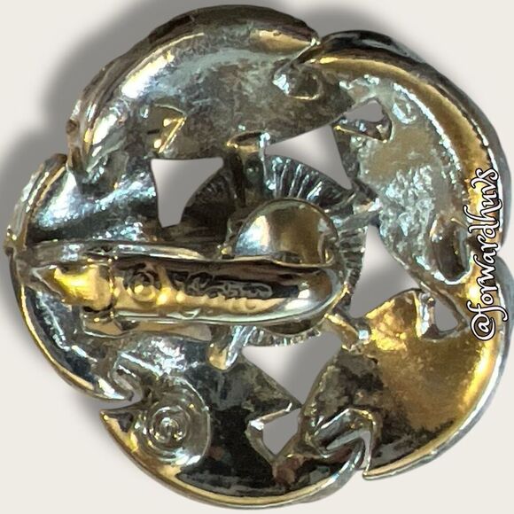 Vintage Coro Clip-On Earrings - Silver Tone Metal - Picture 6 of 7